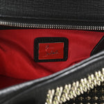Grained Calfskin Studded Panettone Bowling Bag Black