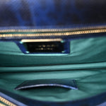 Shiny Karung Medium Serpenti Forever Crossbody Bag Dark Blue