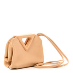Calfskin The Point Coin Purse Almond