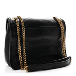 Lambskin Matelasse Monogram Baby Niki Chain Satchel Black