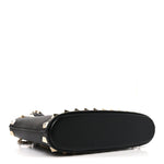 Grainy Calfskin Mini Rockstud Shopping Bag Black