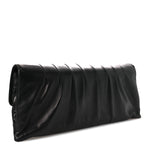 Lambskin Vertical Quilted Clutch Black
