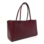 Calfskin Archetype Small Shopping Tote Dark Burgundy
