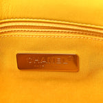 Shiny Goatskin Quilted Medium Chanel 19 Flap Yellow