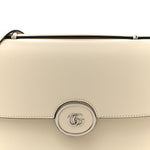 Senna Calfskin Petite GG Top Handle Shoulder Bag Mystic White