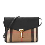 Derby Calfskin House Check Small Macken Crossbody Bag Black