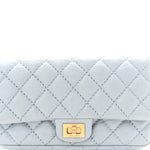 Aged Calfskin Quilted 2.55 Reissue Chain Waist Bag Light Blue