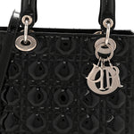 Patent Cannage Medium Lady Dior Black