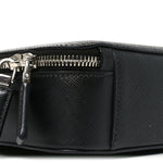 Saffiano Travel Medium Brique Crossbody Bag Black
