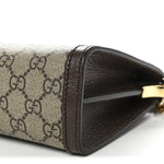 GG Supreme Monogram Web Small Ophidia Chain Shoulder Bag Brown