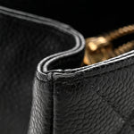 Caviar Quilted Grand Shopping Tote GST Black