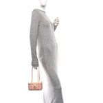Shiny Caviar Preppy Coco Long Vanity With Strap Light Pink