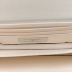 Lambskin Quilted Mini Pearl Wallet On Chain WOC White