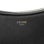 Smooth Calfskin Medium Strap Ava Shoulder Bag Black