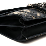 GG Supreme Monogram Arabesque Medium Dionysus Shoulder Bag Black