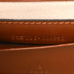 New Canvas Charisma Calfskin Crystal GG Monogram Small Bamboo 1947 Top Handle Bag Camel Ebony