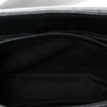 Calfskin Y Quilted Monogram Monochrome Toy Loulou Crossbody Bag Black