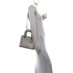 Canvas Embroidered Cannage Medium Lady D-Lite Gray