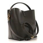 Shiny Calfskin Le 37 Bucket Bag Deep Musk