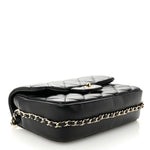 Lambskin Quilted Small My Precious Flap Black