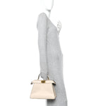 Cuoio Roma Sellerissima Nappa Sintetica Tape Stitch Small Peekaboo I SEE U Satchel Camelia