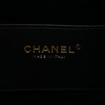 Washed Denim Quilted Small Chanel 25 Handbag Black