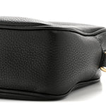 Pebbled Calfskin Small Soho Disco Bag Black