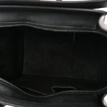 Drummed Calfskin Mini Luggage Black