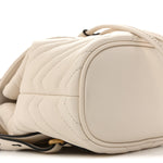 Calfskin Matelasse GG Marmont Flap Backpack White
