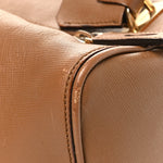 Saffiano Rectangular Shoulder Bag Brown