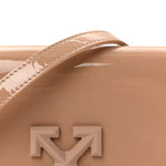 OFF WHITE Patent Jitney 0.5 Crossbody Bag Nude