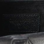 Grained Calfskin Mini Saddle Bag Black