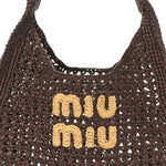 Raffia Crochet Woven Hobo Cacao Naturale