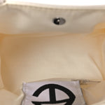 Vegan Leather Small Shopping Bag White