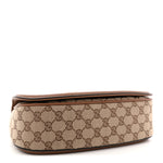 GG Monogram Calfskin Medium Blondie Top Handle Bag Beige Dark Brown
