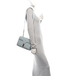 Grained Calfskin Teen Soft 16 Shoulder Bag Ice Blue