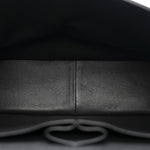 Patent Quilted Jumbo Double Flap Black