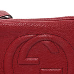 Pebbled Calfskin Small Soho Disco Bag Vibrant Red