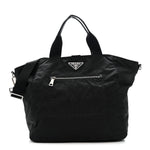 Tessuto Nylon Zip Convertible Tote Black