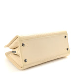 Glazed Calfskin Quilted Korean Garden Off White