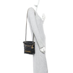 Shiny Calfskin Quilted Mini Chanel 22 Black