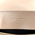 Calfskin Y Quilted Monogram Small Loulou Chain Satchel Dark Beige