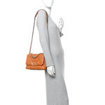 Lambskin Quilted Medium Chanel 19 Flap Light Brown