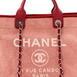 Canvas Medium Deauville Tote Red