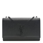 Grain De Poudre Medium Classic Monogram Monochrome Kate Satchel Black
