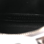 Metallic Calfskin Logo Crocodile Embossed Mini Ville Top Handle Bag Silver Black