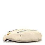 Grained Calfskin Small Logo Belt Bag White