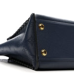 Calfskin Mahina Braided On My Side MM Navy Blue