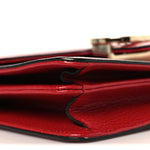 Dollar Calfskin Small Interlocking G Shoulder Bag Red