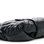 Lambskin Quilted Mini Bow Bag Black